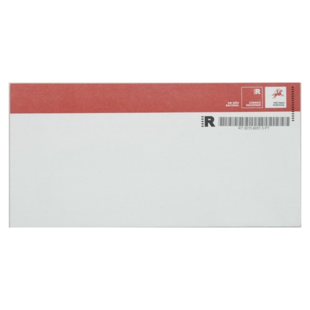 Envelope Correio Registado Nacional DL 